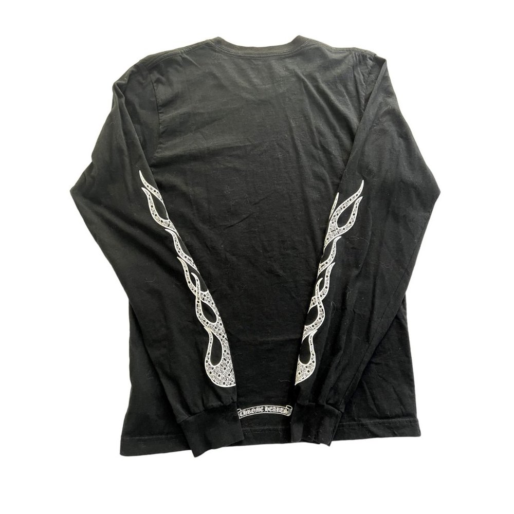 Chrome Hearts Long Sleeve Pocket Tee in Black - Picture 2 of 6